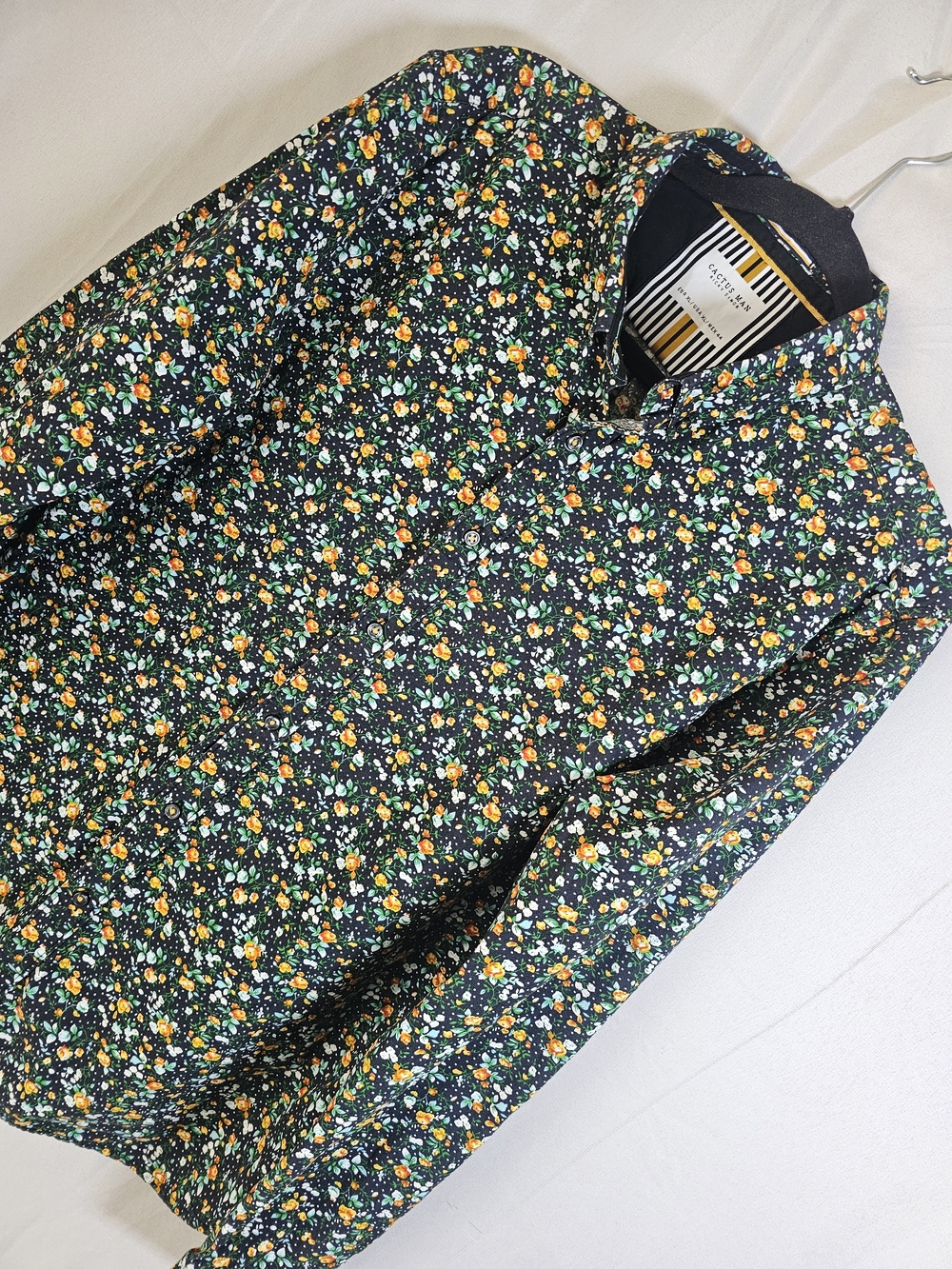 Cactus Man Ricky Singh 100% Cotton Long Sleeve Floral Pattern Shirt Size XL - Picture 3 of 13